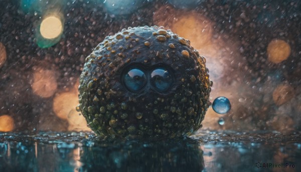 A breathtaking view of a unique subject in rainy outdoors