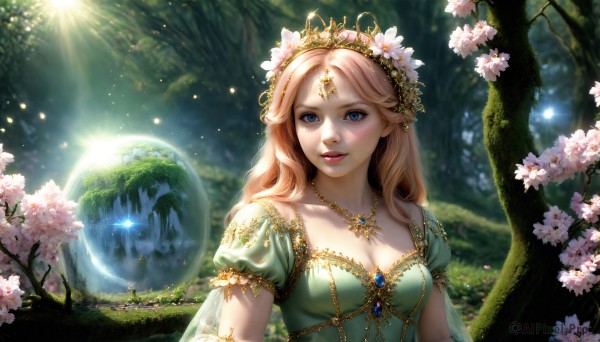 A female caught in a breathtaking outdoors