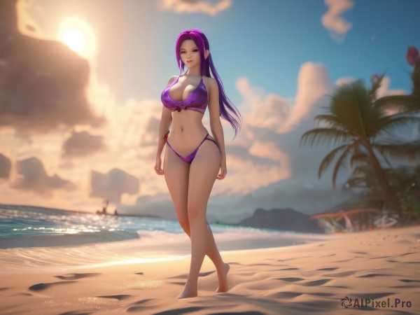 A inspiring view of a female in sunset day