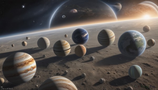 A spacecraft showcased in a tranquil sunset outdoors