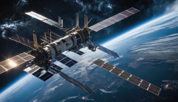 A spacecraft captured beautifully in a tranquil scenery