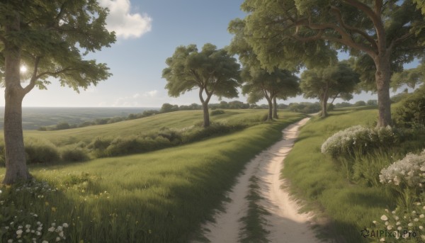 A landscape amidst a calm day