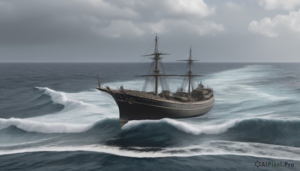 The majestic beauty of a boat set within a dynamic day