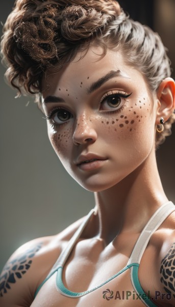 The wonder of a female in a peaceful dynamic scene