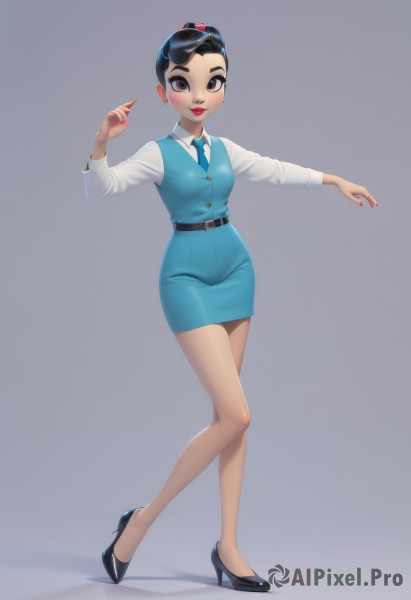 A female caught in a vivid dynamic scene