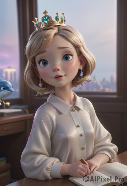 A inspiring child within window