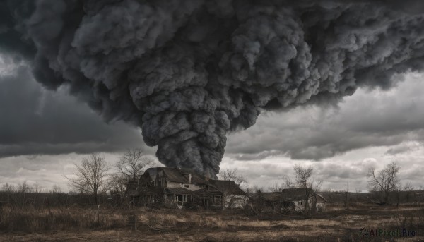 A landscape set against the backdrop of a breathtaking fiery day