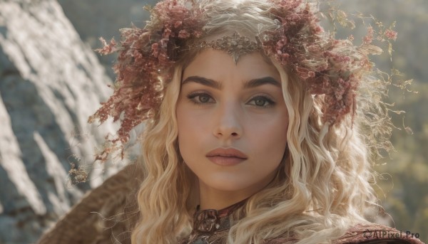 A female surrounded by a serene outdoors