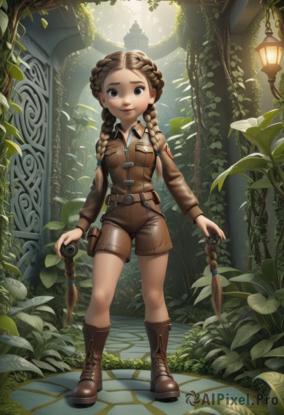 A child set against the backdrop of a captivating outdoors