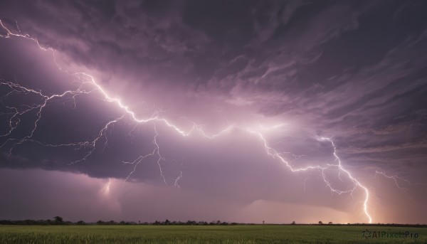 A lightning caught in a vivid outdoors