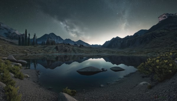 A landscape showcased in a vivid outdoors