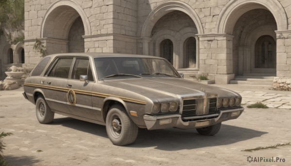 A motor vehicle portrayed in a refreshing day