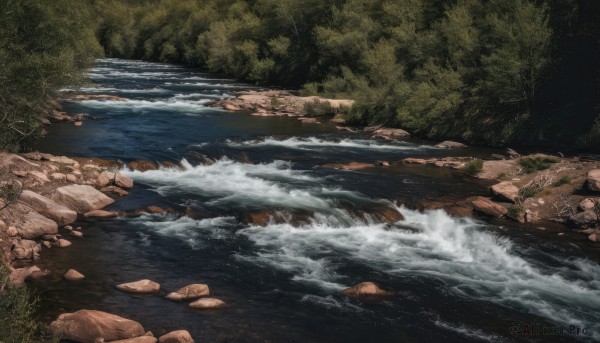 The beauty of a waterfall set in a captivating day