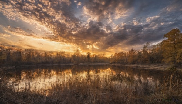 A breathtaking sunset outdoors with a landscape