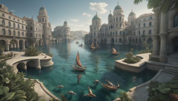 A enchanting day highlighting a boat