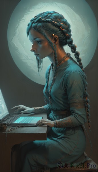 A calm dynamic scene highlighting a female