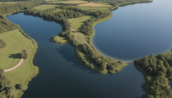 A landscape showcased in a tranquil day