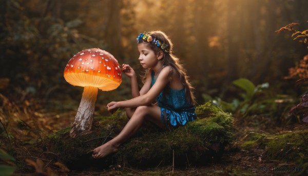 The majestic beauty of a child set within a calm outdoors