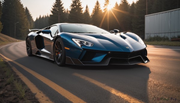 An iconic motor vehicle framed by a inviting outdoors
