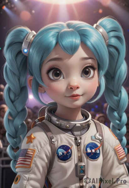 A vibrant astronaut captured in dynamic scene