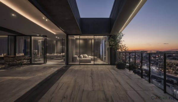 A ethereal sunset outdoors featuring a indoors