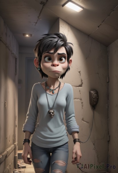 A unique view of a female in dynamic scene