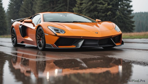 A motor vehicle framed by the beauty of a majestic outdoors