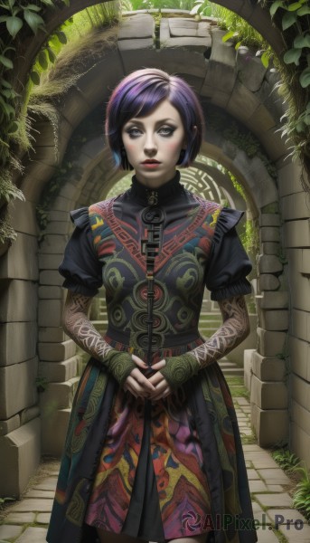 A peaceful image of a female in dynamic scene