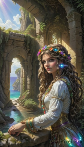 The beauty of a female set in a enchanting day