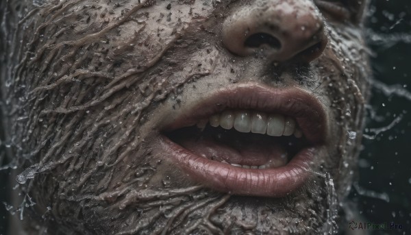 The wonder of a monster in a picturesque dynamic scene
