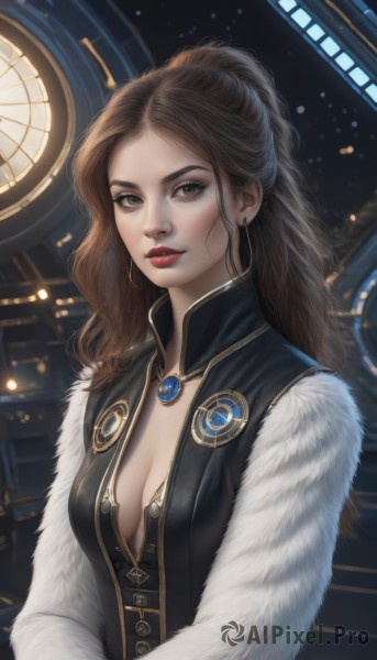 The charm of a female in a tranquil dynamic scene
