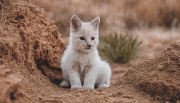 A cat surrounded by a lush outdoors