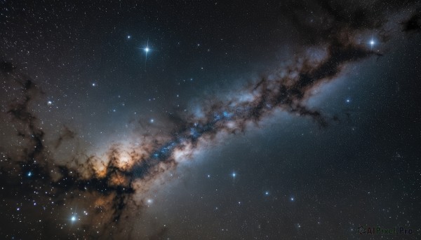 outdoors,sky,cloud,star (symbol),no humans,night,star (sky),night sky,scenery,starry sky,shooting star,milky way,tree,tanabata,galaxy