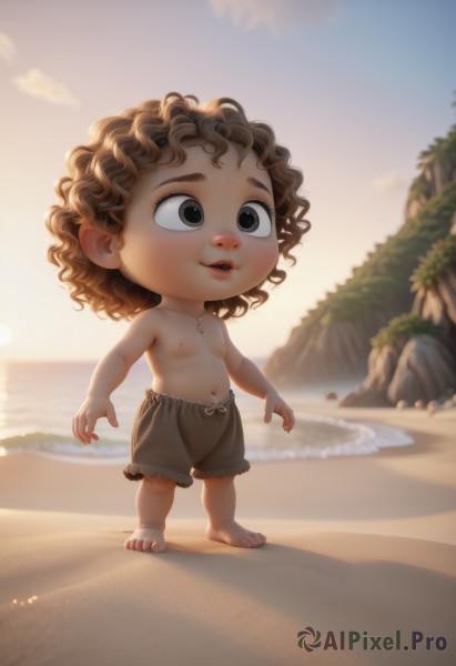 A male portrayed in a vivid sunset outdoors