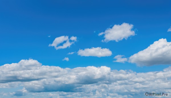 monochrome,outdoors,sky,day,cloud,blue sky,no humans,cloudy sky,scenery,blue theme,above clouds