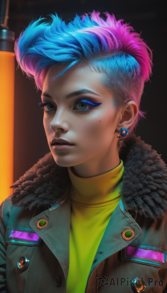 A striking dynamic scene featuring the elegance of a female