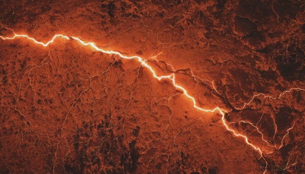The wonder of a lightning in a bold outdoors