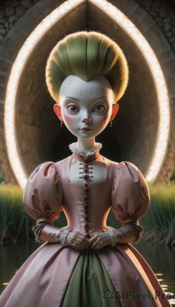 A female portrayed in a refreshing dynamic scene