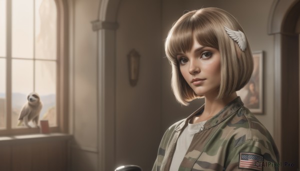Window brought to life with a captivating female