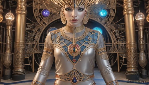 A stunning female within a vivid dynamic scene
