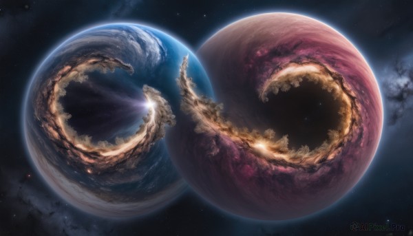 A galaxy in a serene scenery