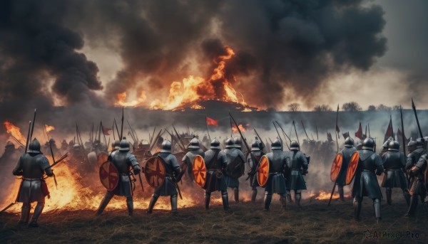 A unique subject framed by the beauty of a majestic fiery outdoors