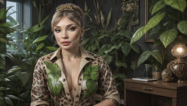 The beauty of a female set in a enchanting window
