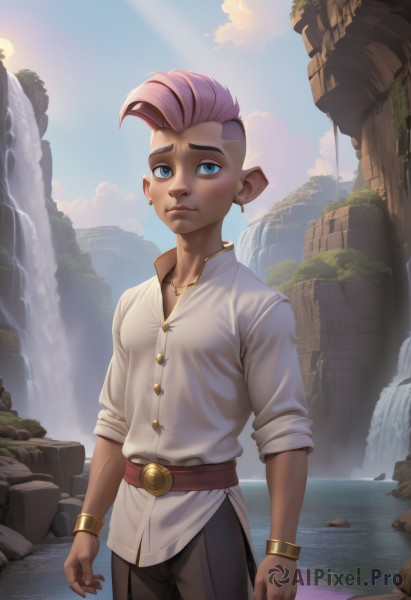A stunning portrayal of a male in a calm day
