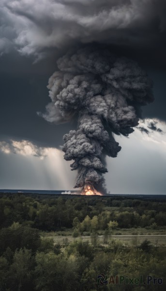 A graceful view of a landscape in fiery day