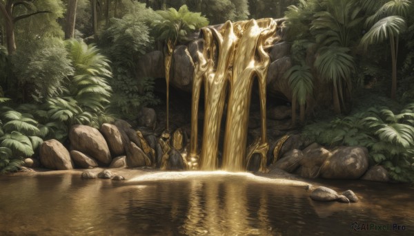 A striking day featuring the elegance of a waterfall