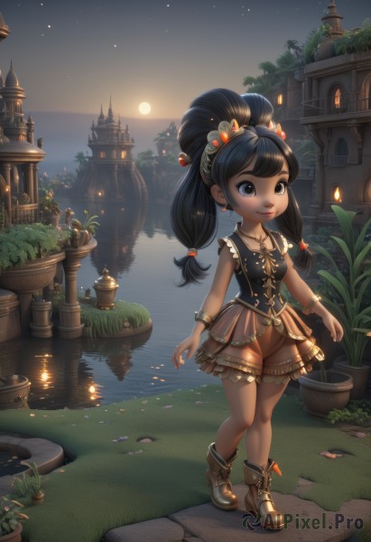 A child in a picturesque outdoors