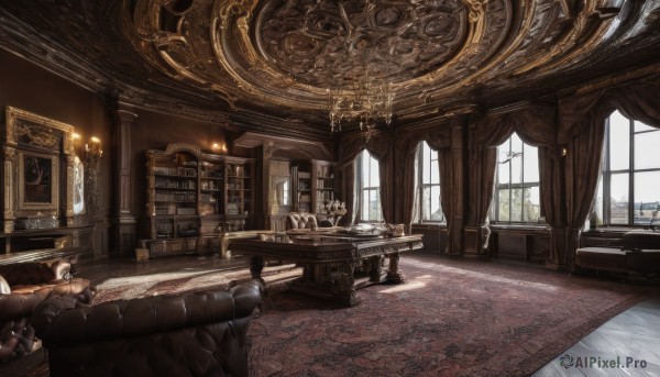 A glimpse of a indoors in a ethereal fiery day