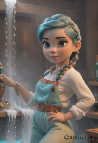 A graceful view of a child in dynamic scene