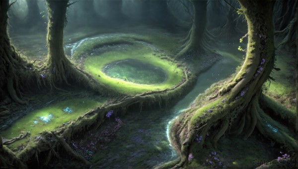 A dynamic view of a landscape in outdoors